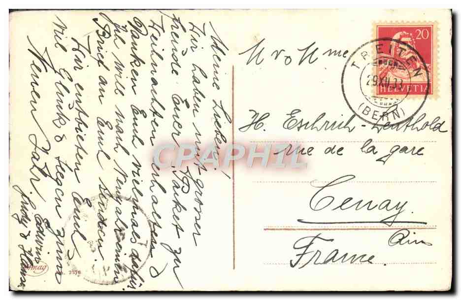 CPA Fantaisie Bonne annee — Verso