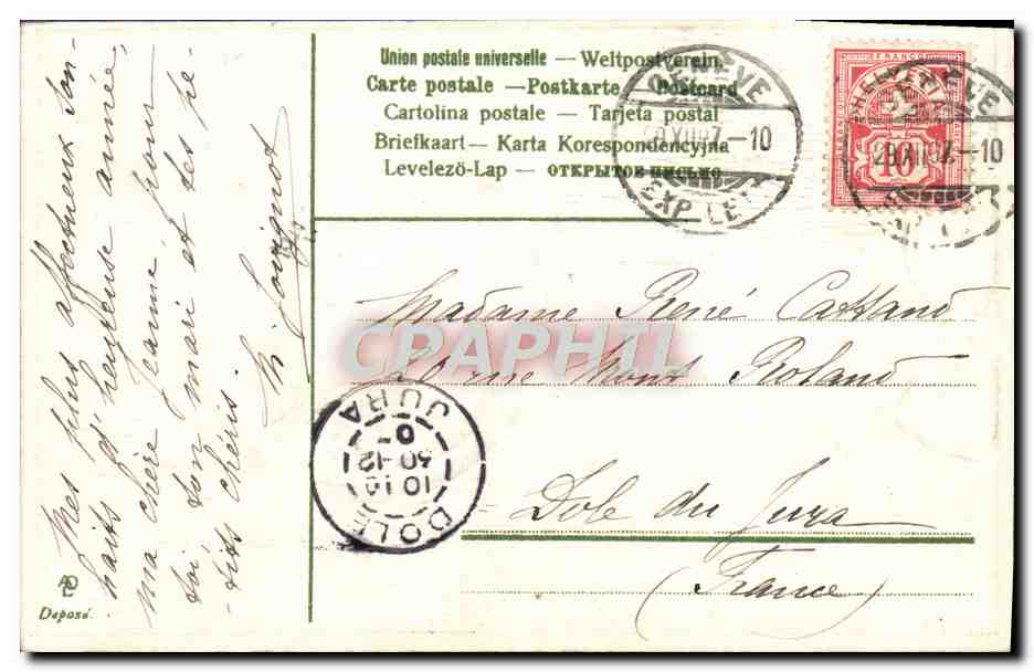 CPA Fantaisie Bonne annee Bateau  — Rückseite