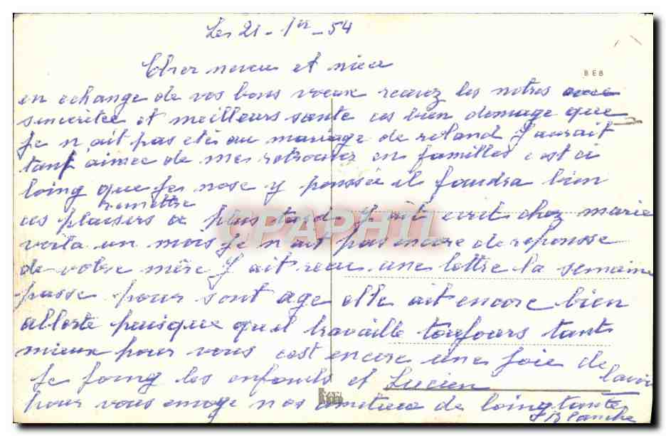 CPA Fantaisie Bonne annee — Verso