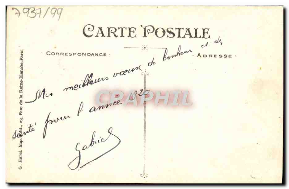 CPA Fantaisie Fleurs — Verso