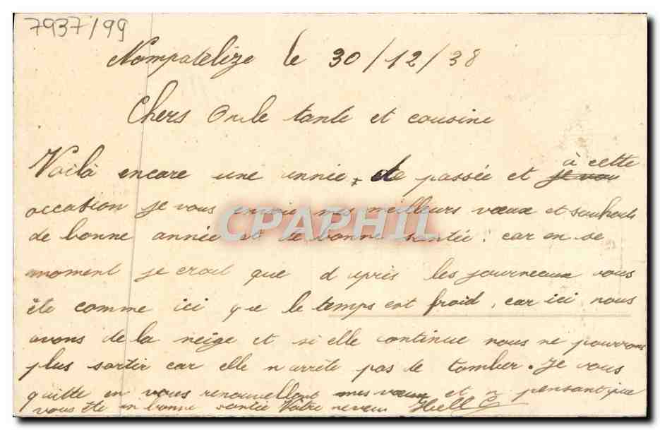 CPA Fantaisie Fleurs — Rückseite