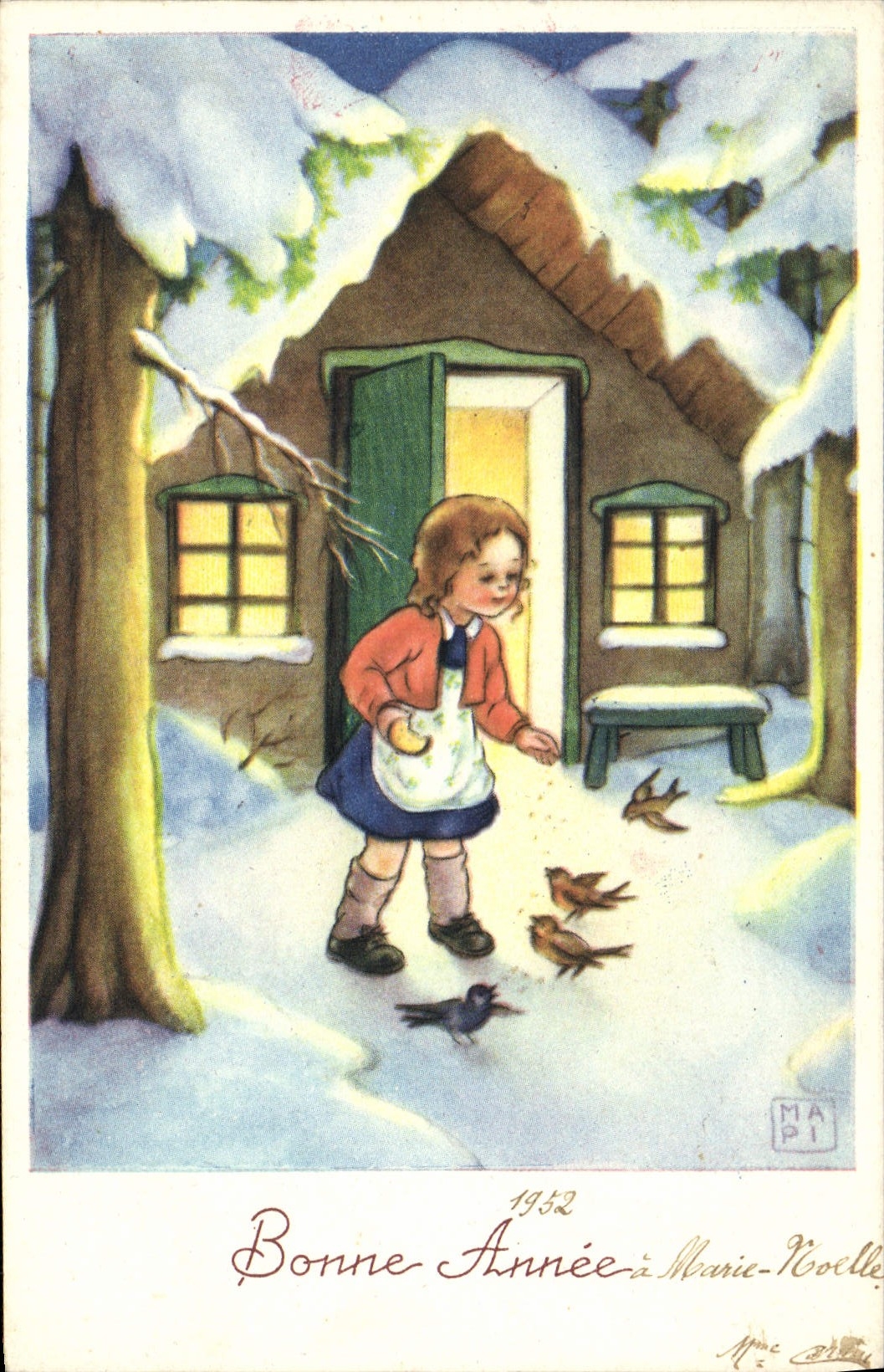 CPA Fantaisie Bonne annee Enfant