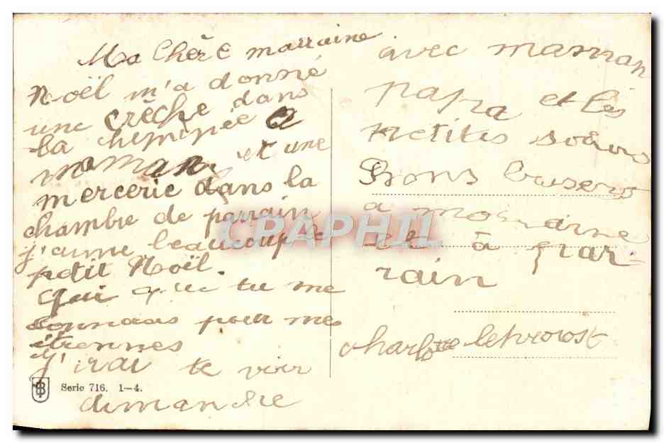 CPA Fantaisie Bonne annee — Verso