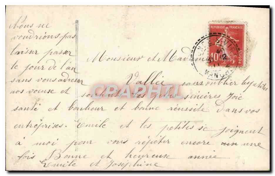 CPA Fantaisie Enfants Grand Mere — Rückseite