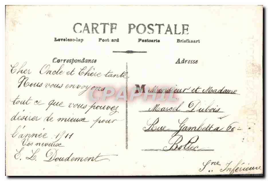 CPA Fantaisie Enfant  — Rückseite