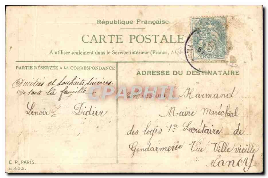 CPA Fantaisie Fleurs — Verso