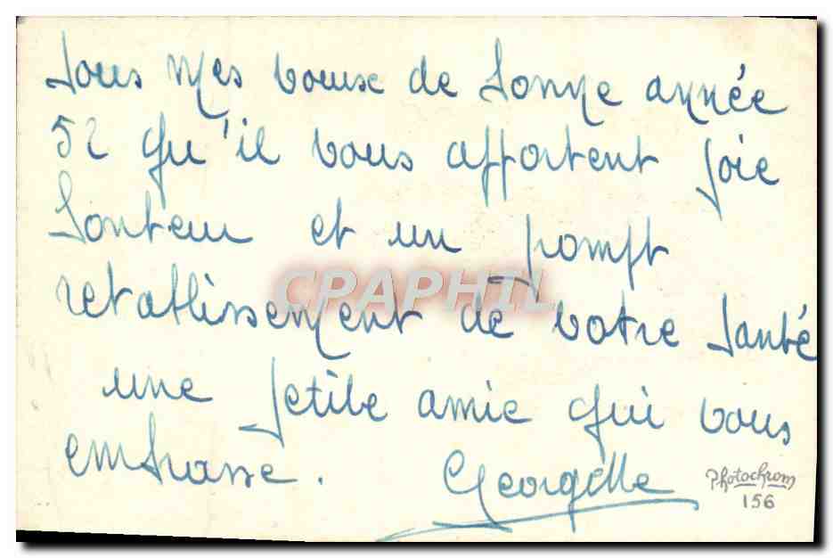 CPA Fantaisie Bonne annee — Rückseite