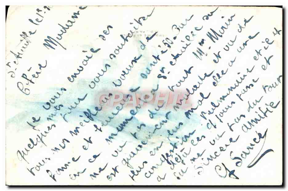 CPA Fantaisie Fleurs — Verso