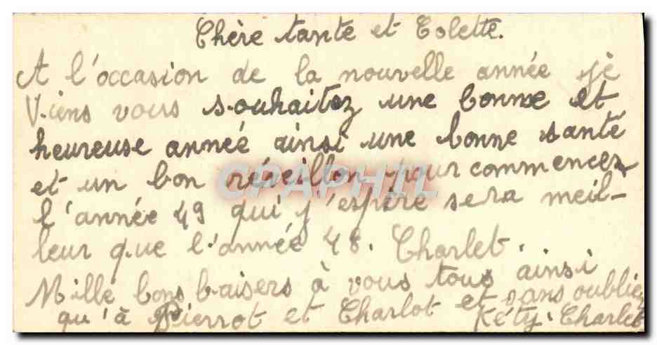 CPA Fantaisie Enfants Bonne annee — Rückseite