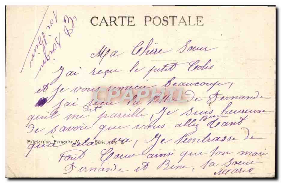 CPA Fantaisie Bonne annee — Verso
