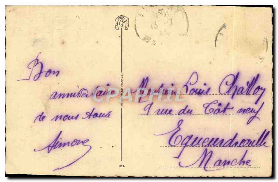 CPA Fantaisie Fleurs — Verso