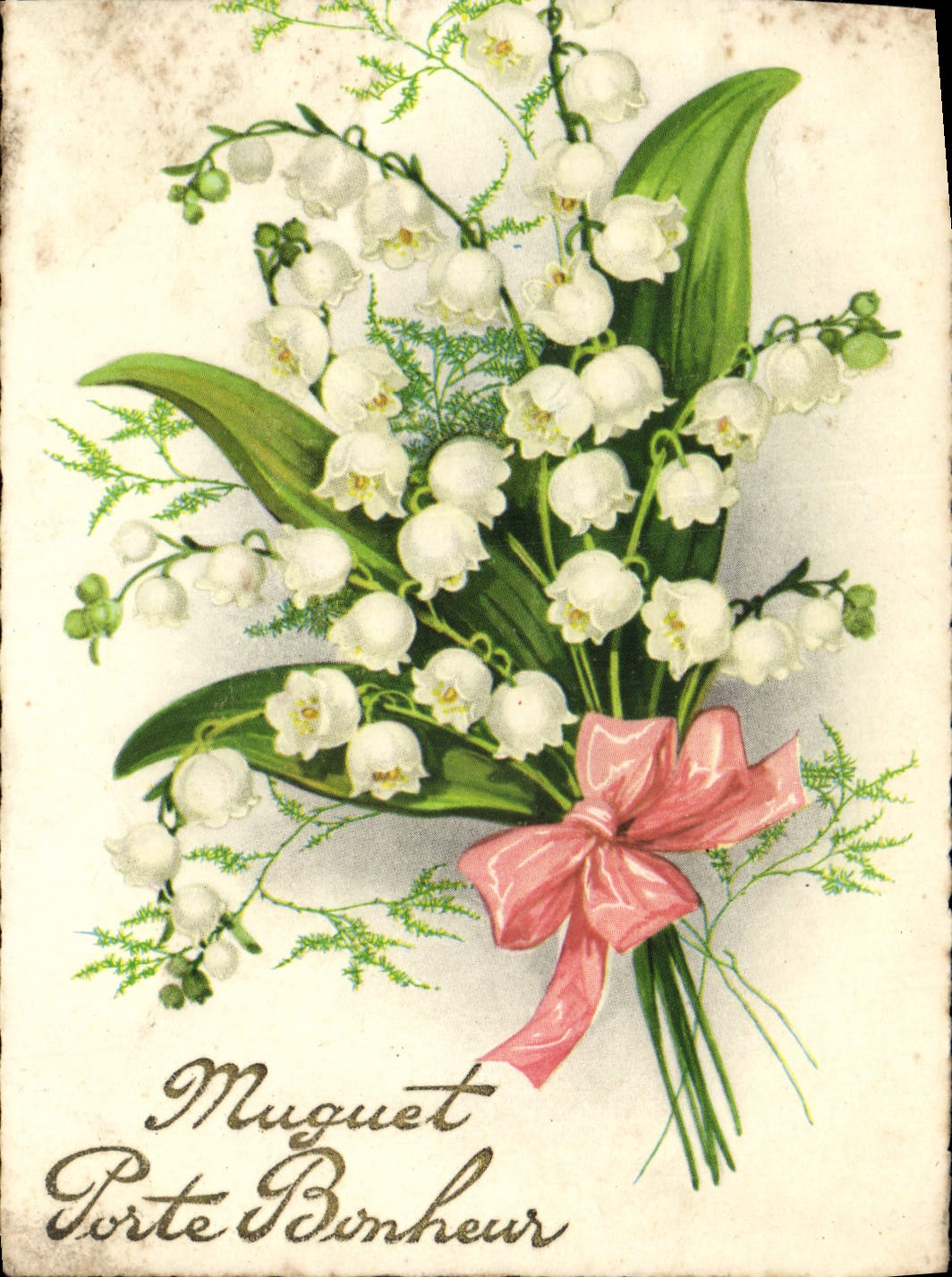 CPA Fantaisie Fleurs Muguet