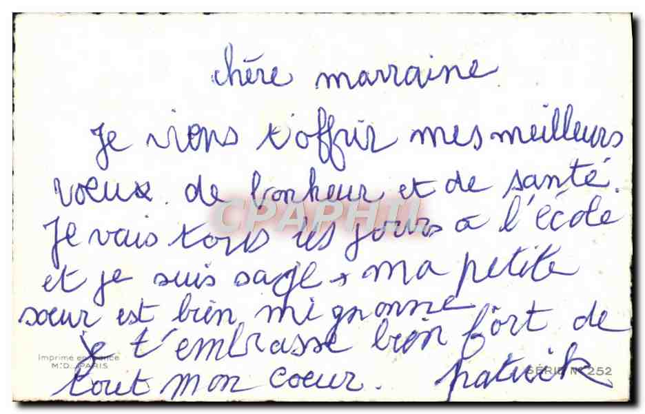 CPA Fantaisie Bonne annee Fer a cheval — Rückseite