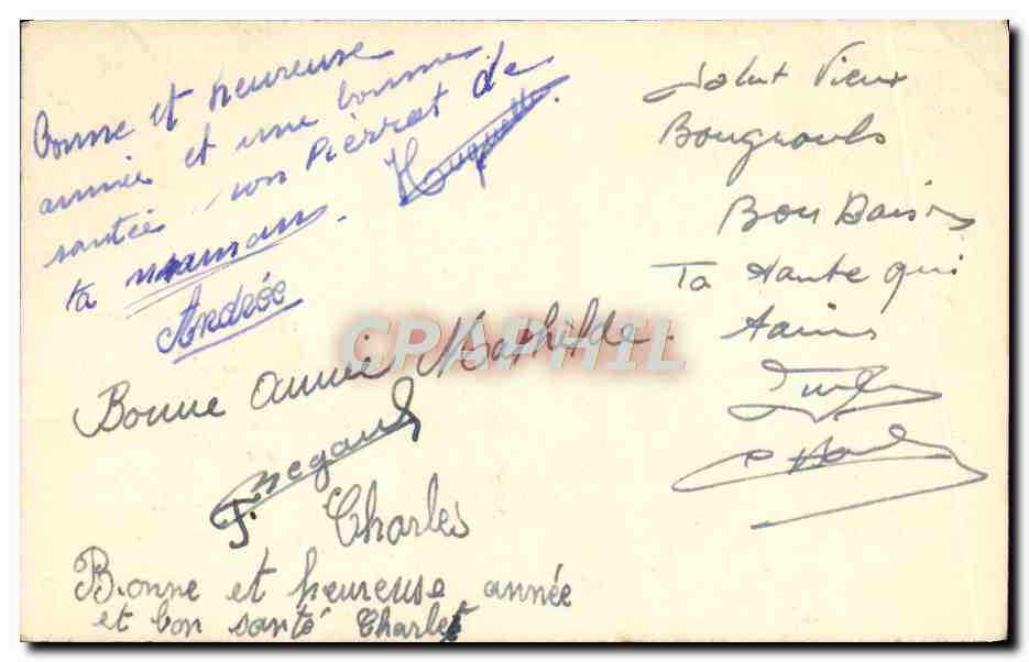 CPA Fantaisie Bonne annee — Verso
