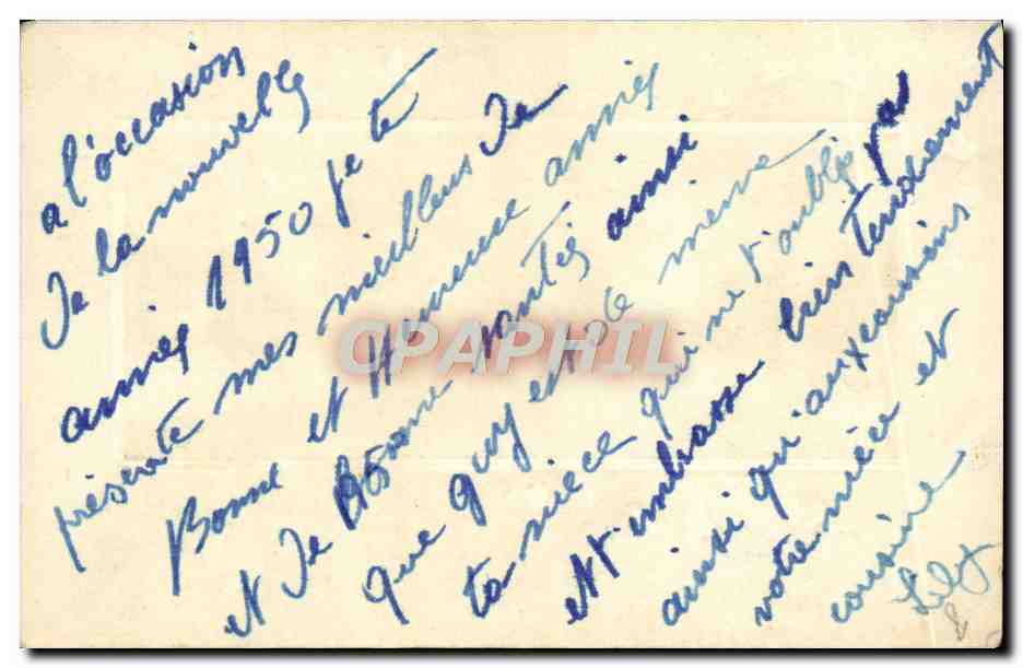 CPA Fantaisie Bonne annee — Verso