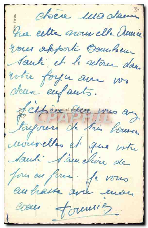 CPA Fantaisie Bonne annee — Rückseite