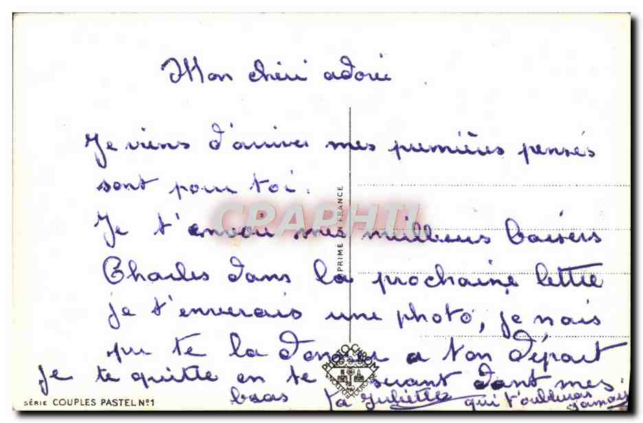 CPA Fantaisie Femme Fer a cheval — Rückseite
