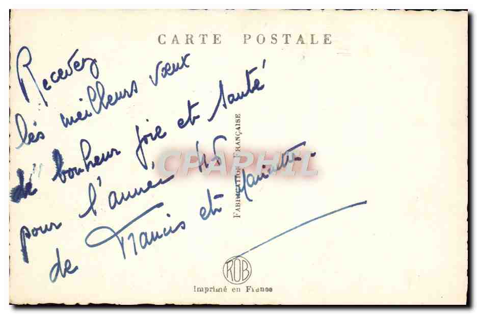 CPA Fantaisie Bonne annee — Rückseite
