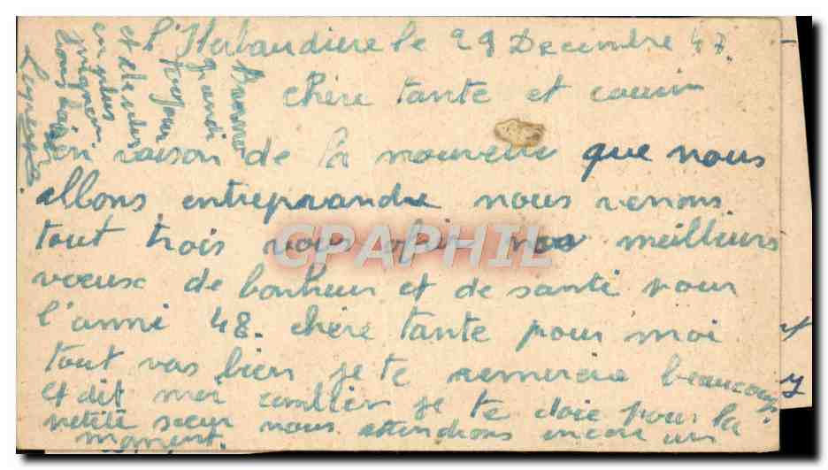CPA Fantaisie Bonne annee — Rückseite