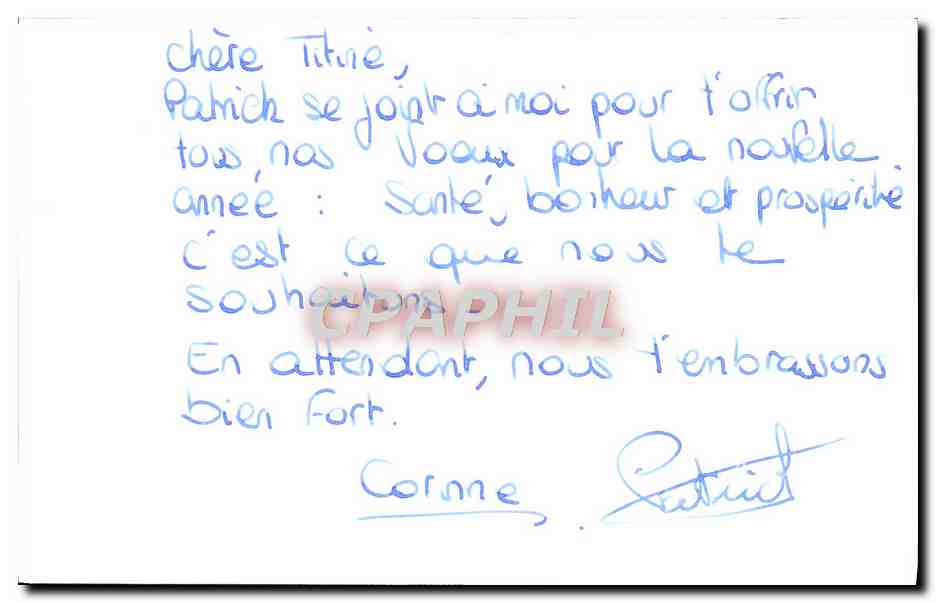 CPM Fantaisie Bonne annee — Verso