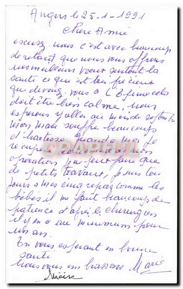 CPM Fantaisie Bonne annee — Rückseite