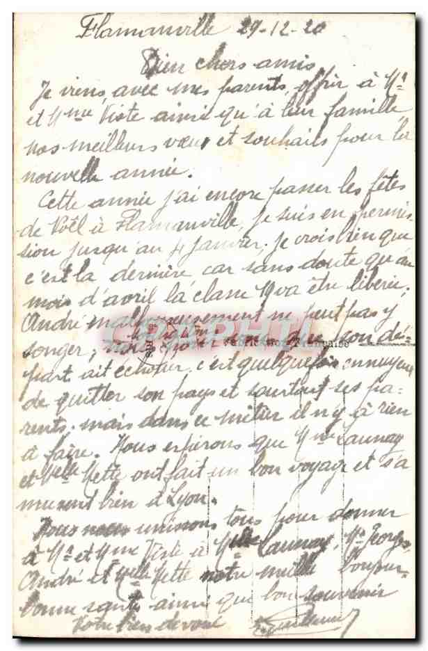 CPA Fantaisie Bonne annee — Verso