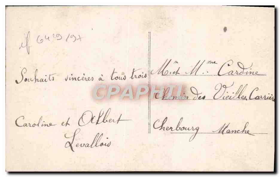 CPA Fantaisie Femme — Verso