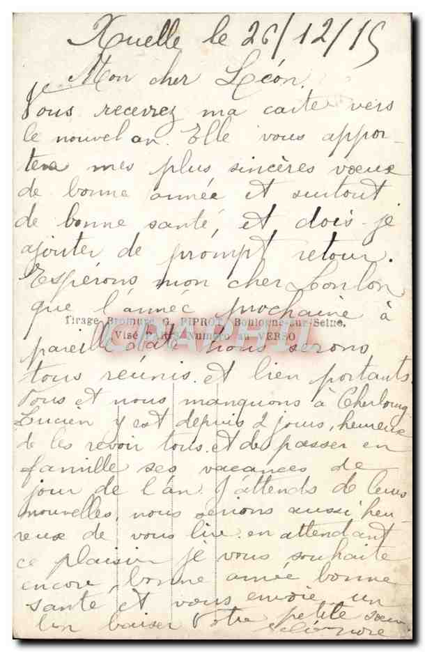 CPA Fantaisie Femme — Verso