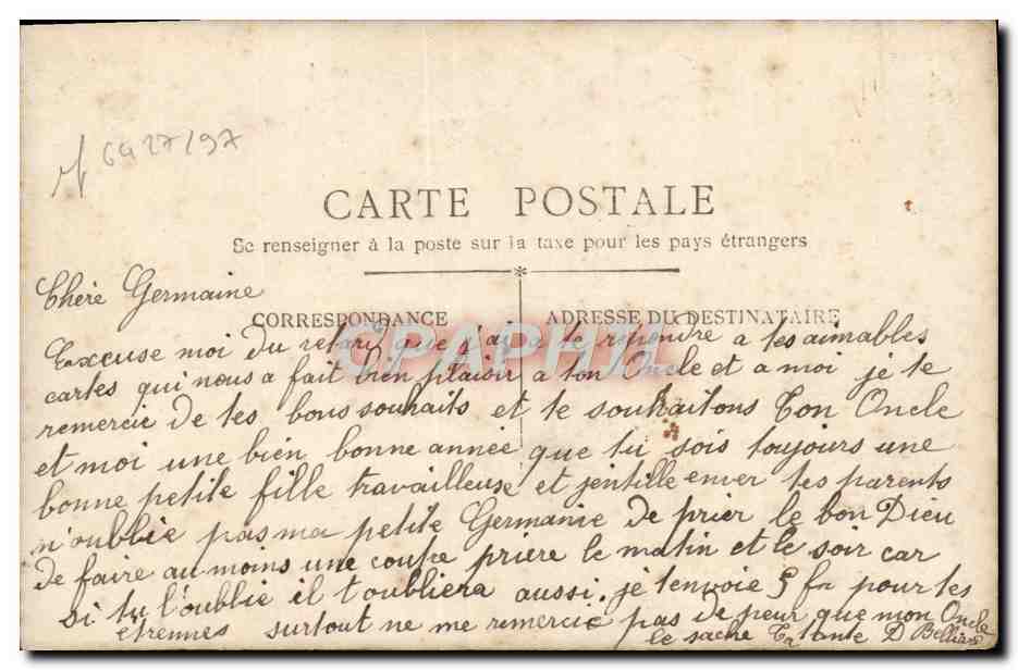 CPA Fantaisie Femme — Rückseite