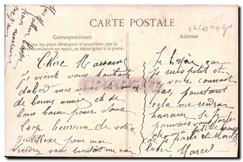 CPA Fantaisie Enfant — Rückseite