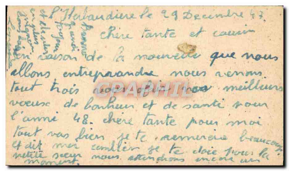 CPA Fantaisie  — Verso