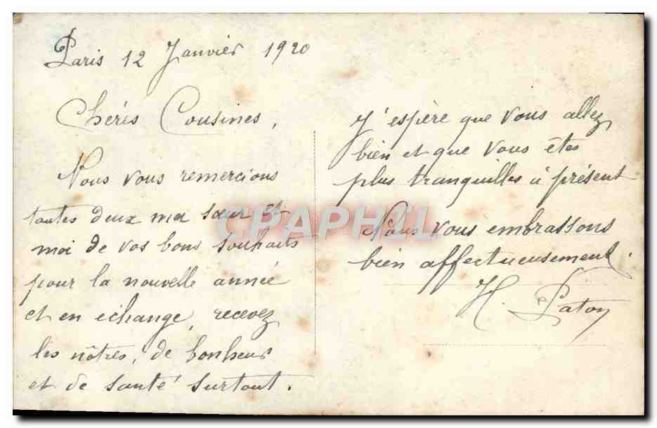 CPA Fantaisie Femme  — Rückseite