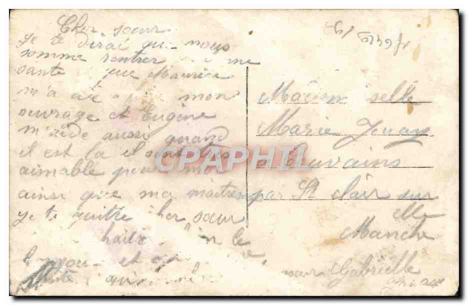 CPA Fantaisie Femme  — Rückseite