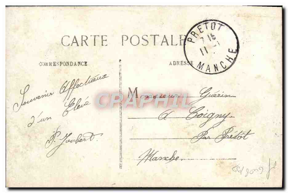 CPA Fantaisie Homme  — Rückseite