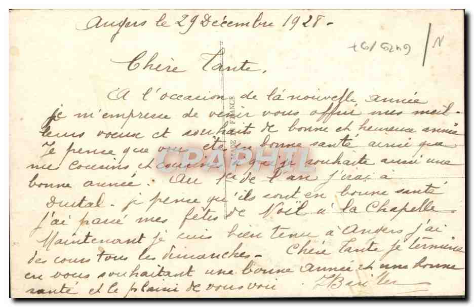 CPA Fantaisie Bonne annee — Rückseite