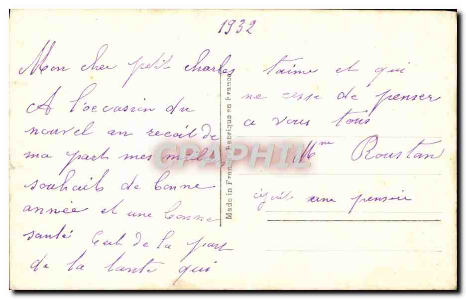 CPA Fantaisie Homme  — Rückseite