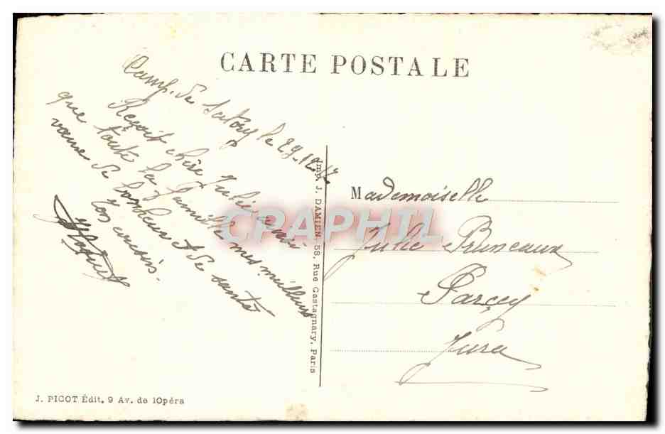 CPA Fantaisie Fleurs Gui — Rückseite