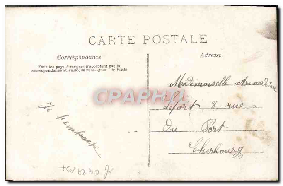 Jeune femme tenant un gui — Bonne Année — Anon. n° 654 — Verso