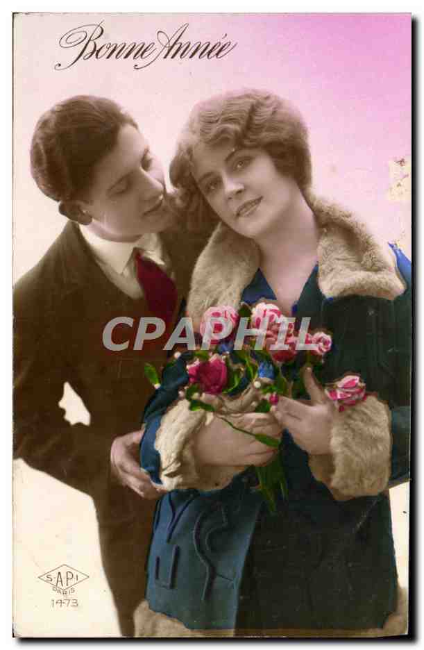 Young couple — Happy New Year 1913 — SAPi Paris n°1473
