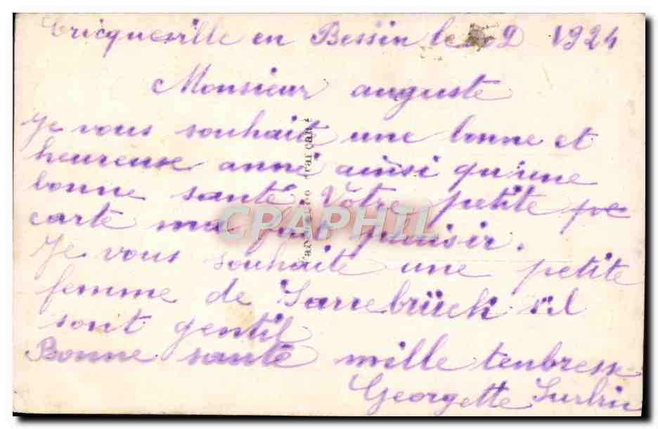 Young couple — Happy New Year 1913 — SAPi Paris n°1473 — Back