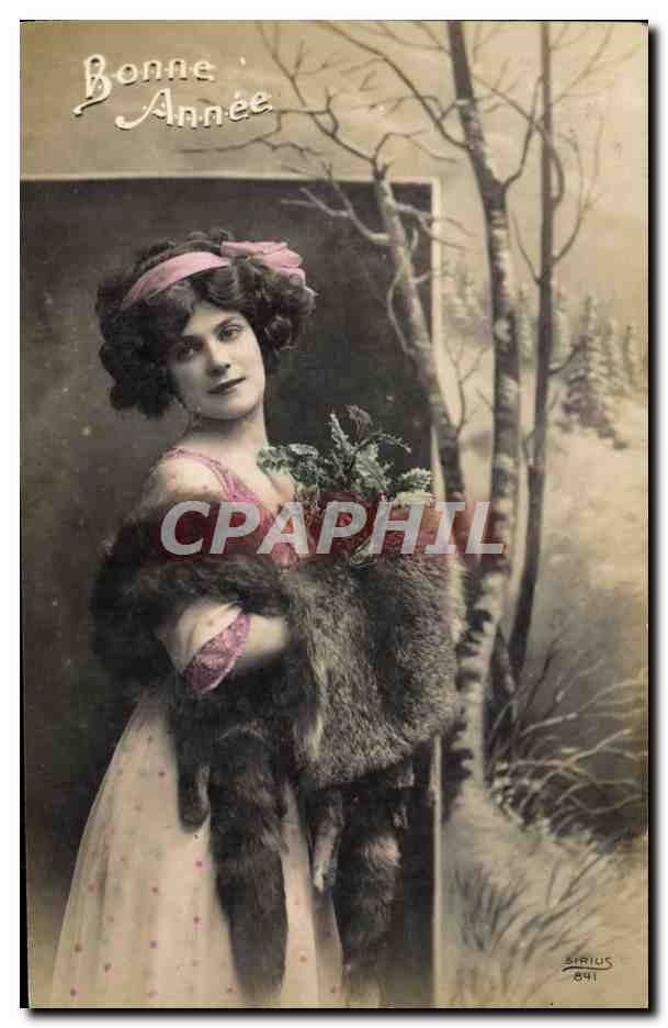 Femme en fourrure — Bonne Année — Sirius 8941