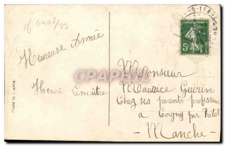 Femme en fourrure — Bonne Année — Sirius 8941 — Reverso