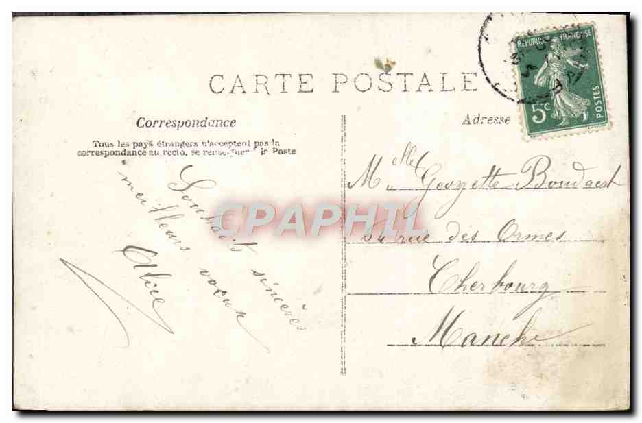 CPA Fantaisie Homme  — Rückseite