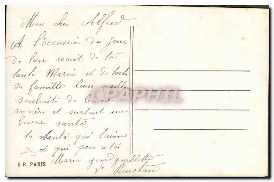 Couple en tenue de soirée — Bonne Année — Lumière, n° 8003 — Verso