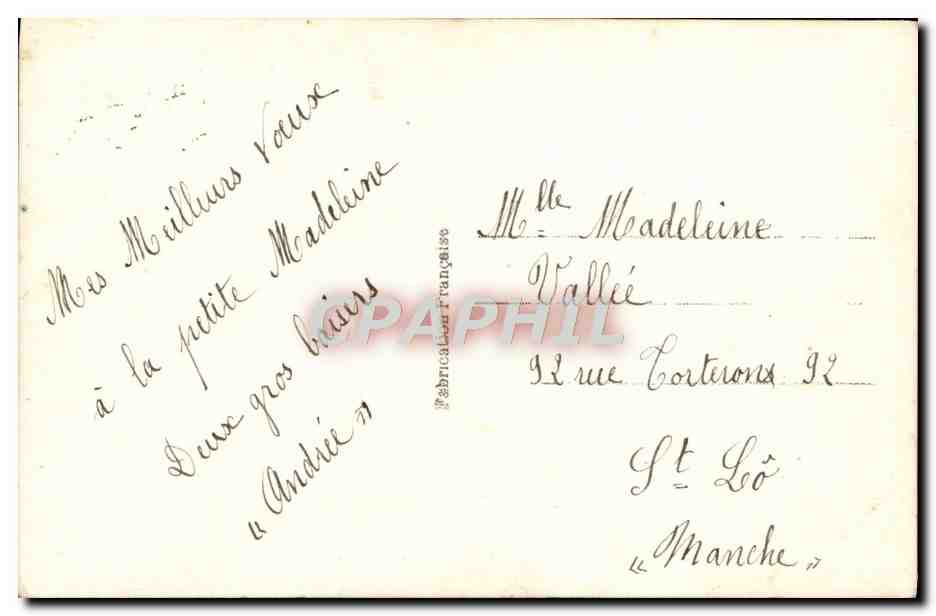 CPA Fantaisie Enfant — Rückseite