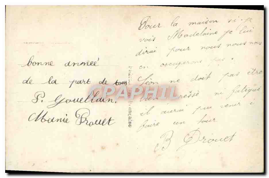 CPA Fantaisie Enfant Luge — Verso