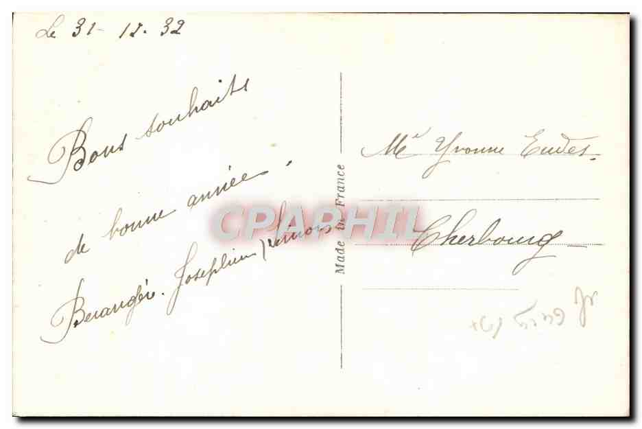 CPA Fantaisie Fleurs — Rückseite