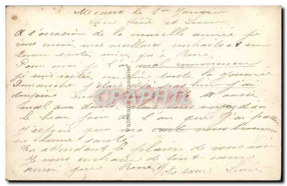CPA Fantaisie Fleurs — Rückseite