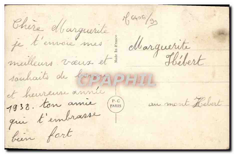 CPA Fantaisie Femme  — Rückseite