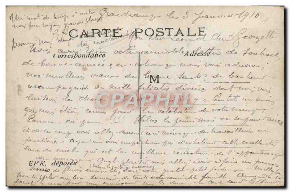 CPA Fantaisie Femme  — Verso